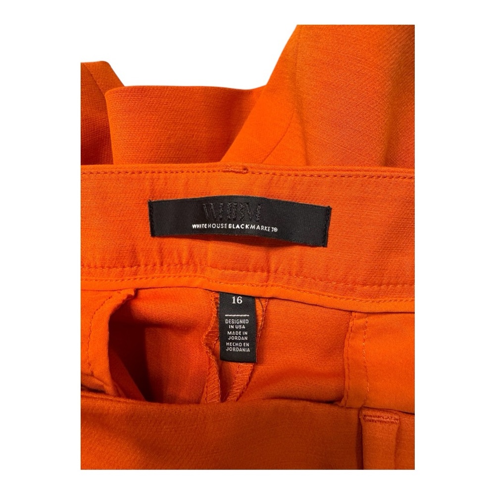 White House Black Market Bold Orange suit size 16 - Picture 2 of 15